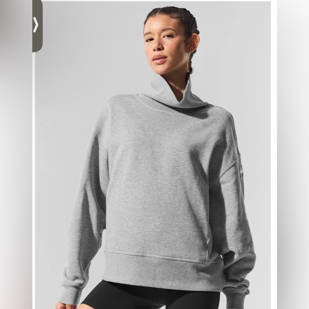 Alo Hazy Mock Neck Pullover. Size M. NWT. Color Core. Unisex
